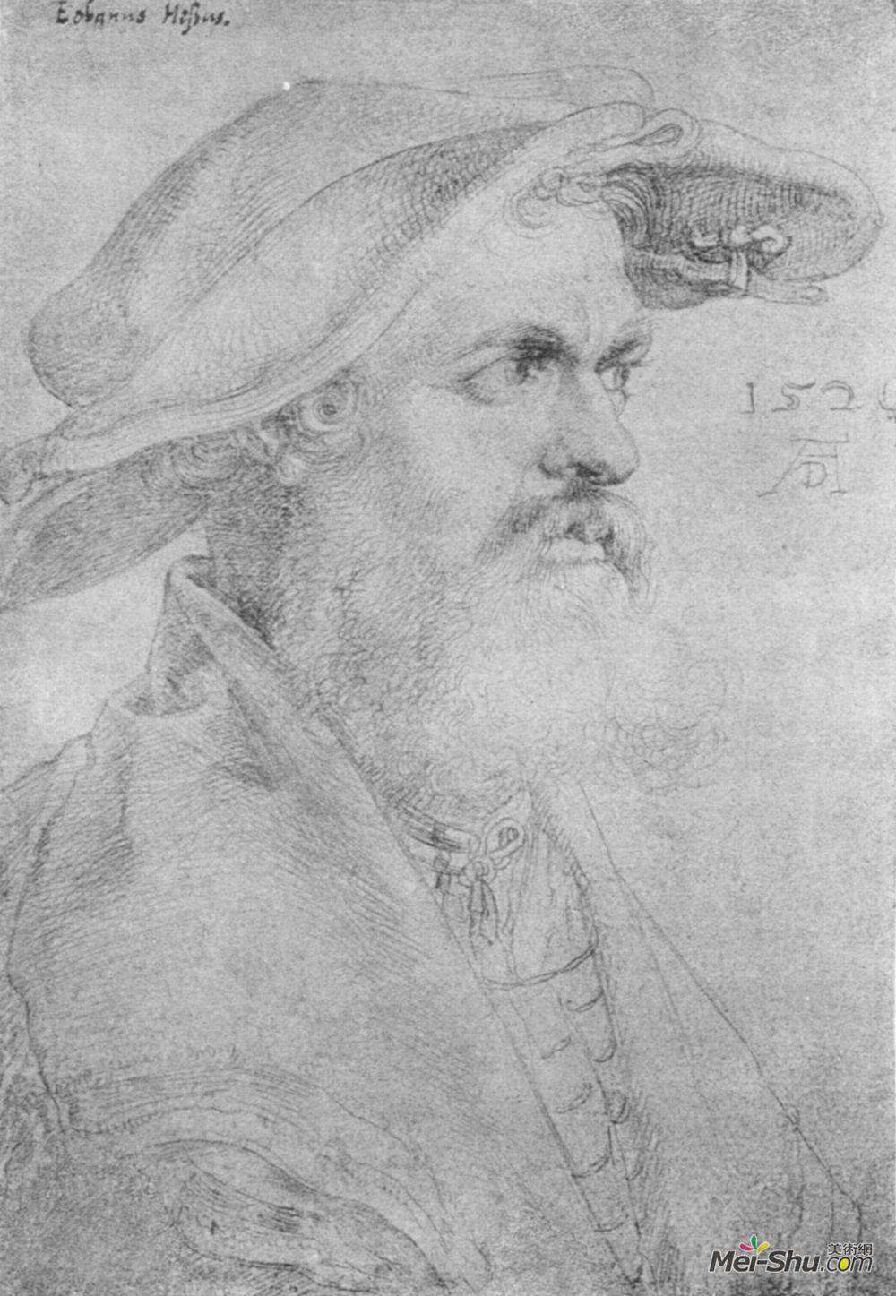 阿尔布雷希特·丢勒(Albrecht Durer)高清作品《Portrait of Hesse Eobanus》