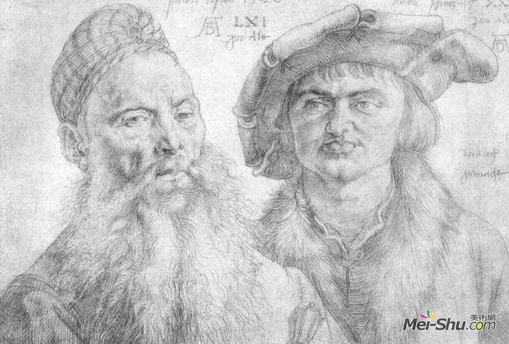 阿尔布雷希特·丢勒(Albrecht Durer)高清作品《Portrait of Paul Martin and the Topler Pfinzig》