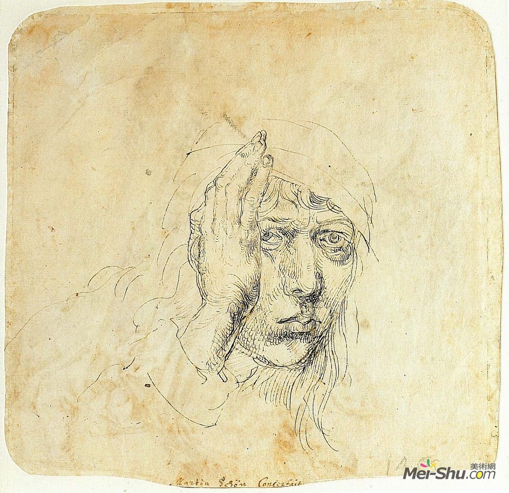 阿尔布雷希特·丢勒(Albrecht Durer)高清作品《带包装的自画像》