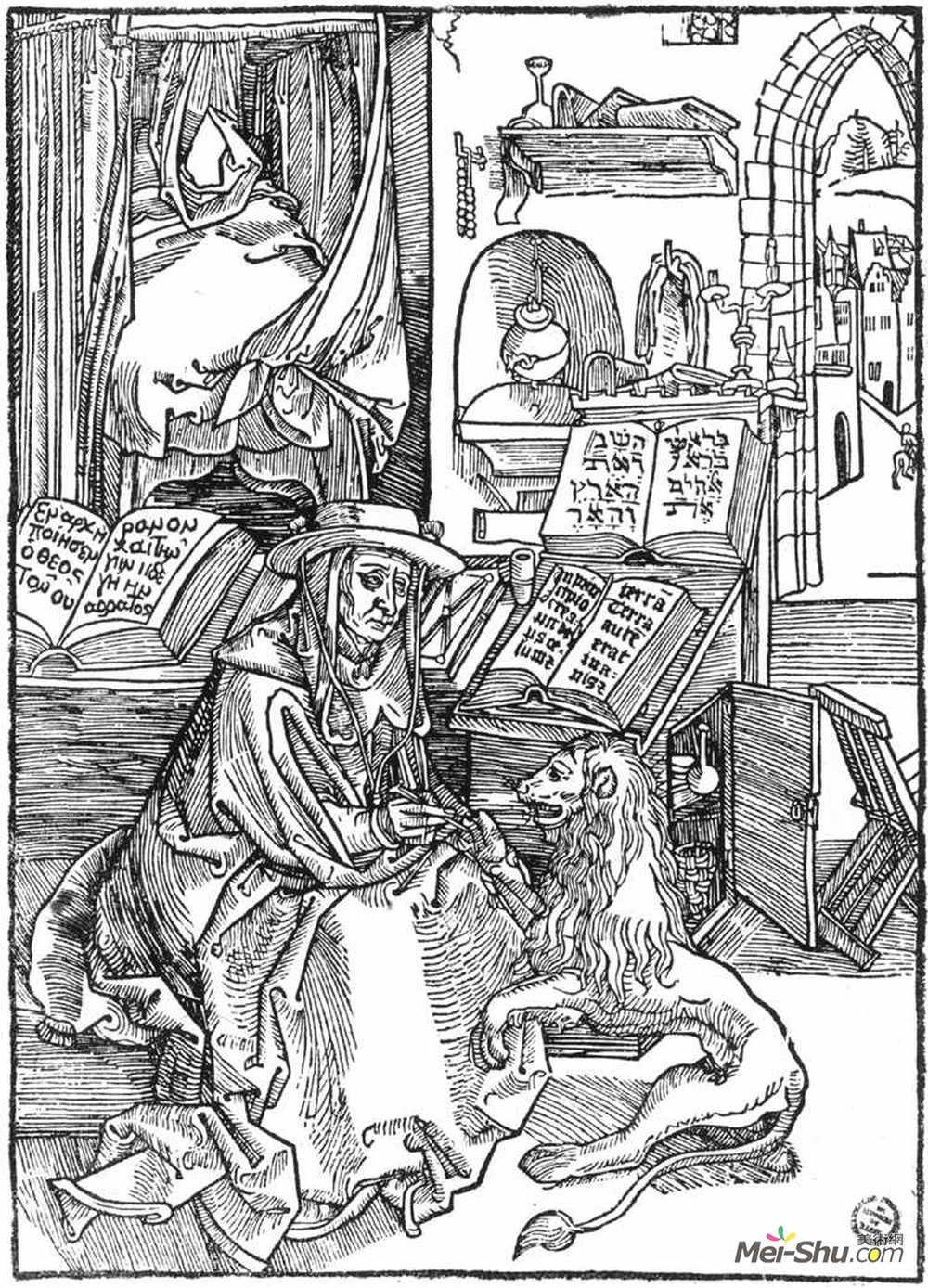 阿尔布雷希特·丢勒(Albrecht Durer)高清作品《圣杰罗姆》