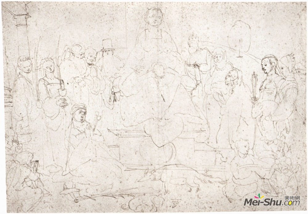 阿尔布雷希特·丢勒(Albrecht Durer)高清作品《“处女”大画像研究》
