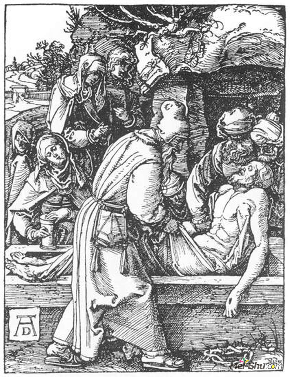 阿尔布雷希特·丢勒(Albrecht Durer)高清作品《埋葬》
