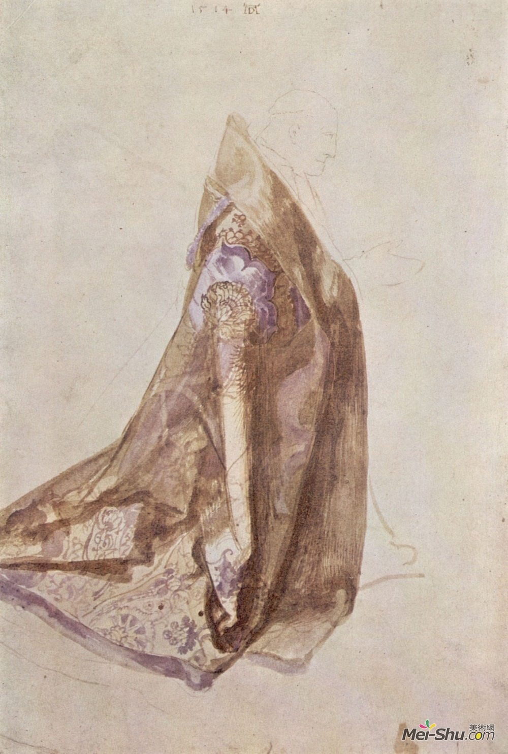 阿尔布雷希特·丢勒(Albrecht Durer)高清作品《* * *的教皇的地幔》