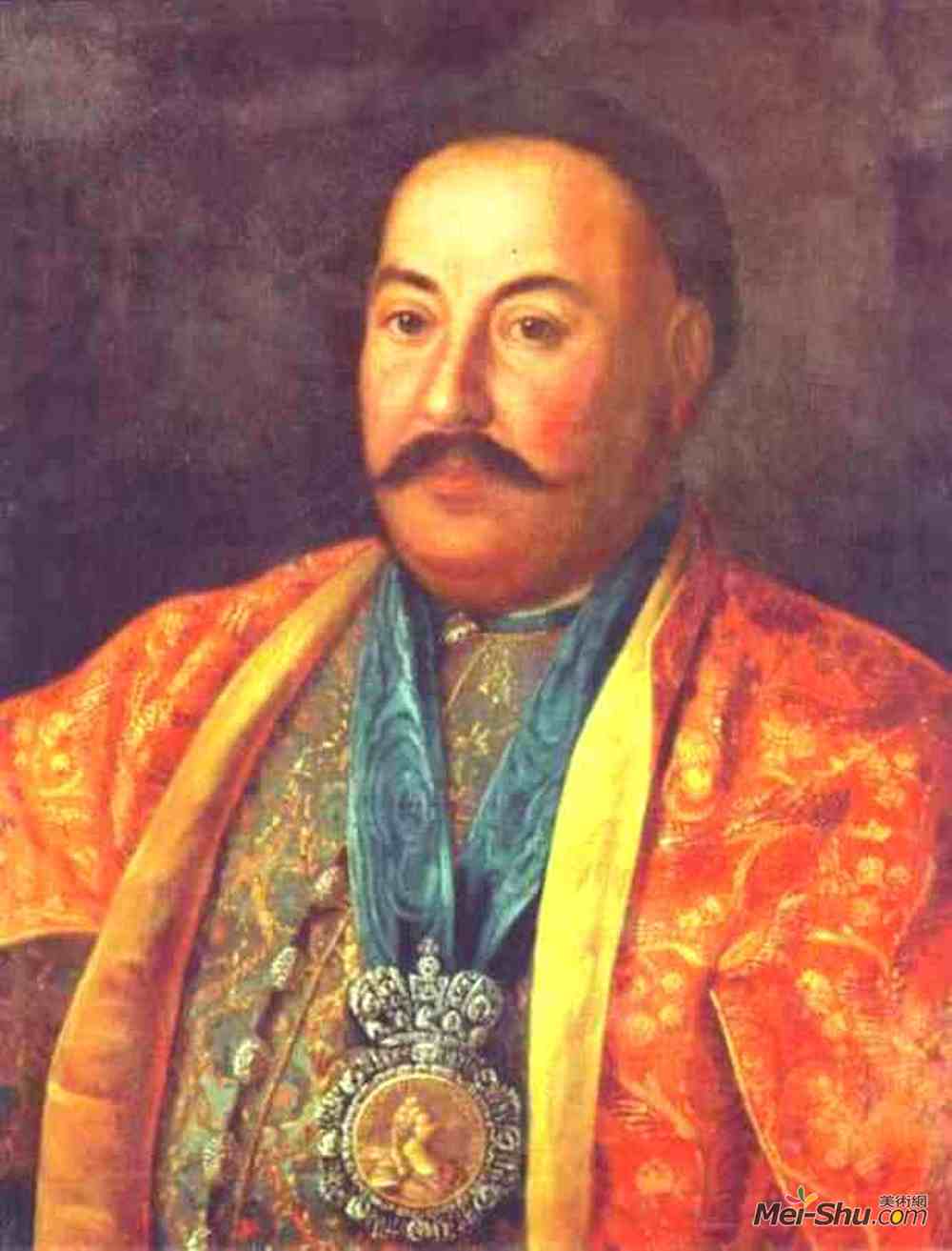 阿列克西·安特波夫(Aleksey Antropov)高清作品《Portrait of F.Krasnoschiokov》