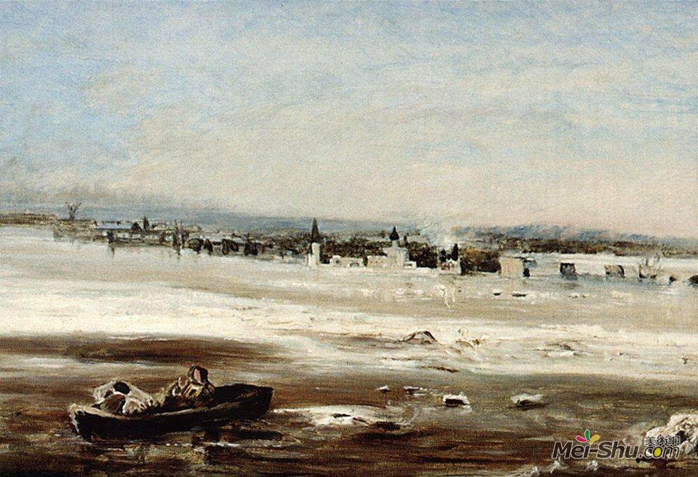 阿列克谢·孔德拉季耶维奇·萨伏拉索夫(Aleksey Savrasov)高清作品《伏尔加漂流冰》
