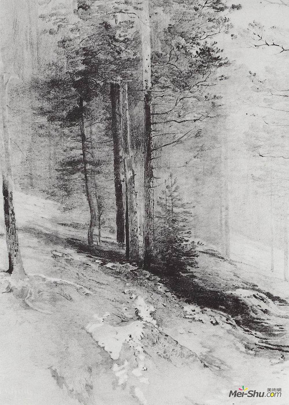 阿列克谢·孔德拉季耶维奇·萨伏拉索夫(Aleksey Savrasov)高清作品《森林》