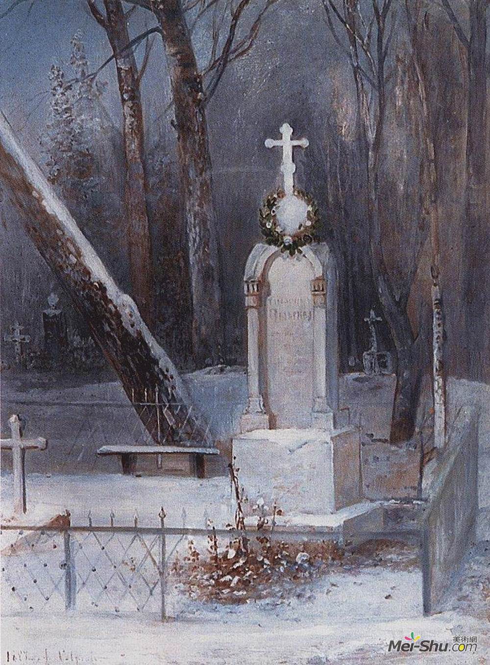 阿列克谢·孔德拉季耶维奇·萨伏拉索夫(Aleksey Savrasov)高清作品《墓穴》