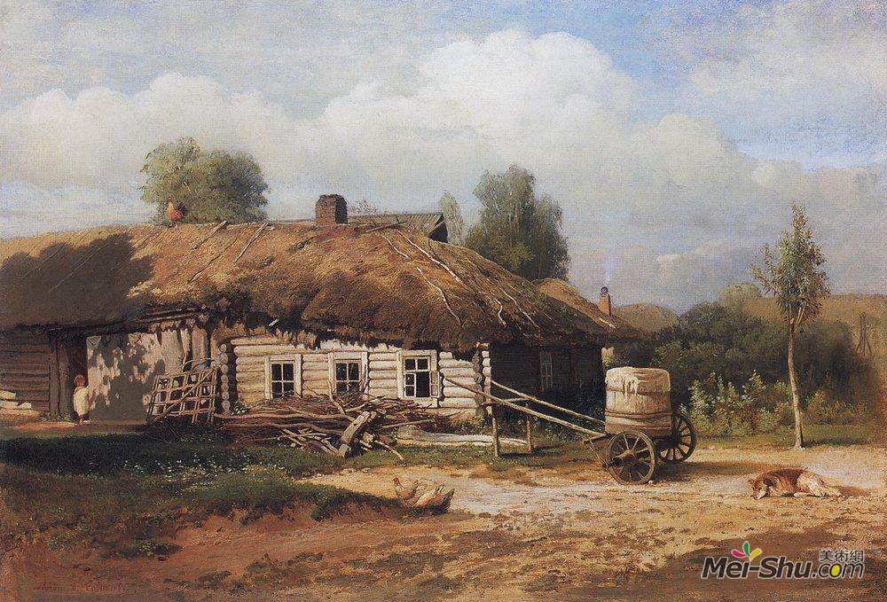 阿列克谢·孔德拉季耶维奇·萨伏拉索夫(Aleksey Savrasov)高清作品《棚屋景观》