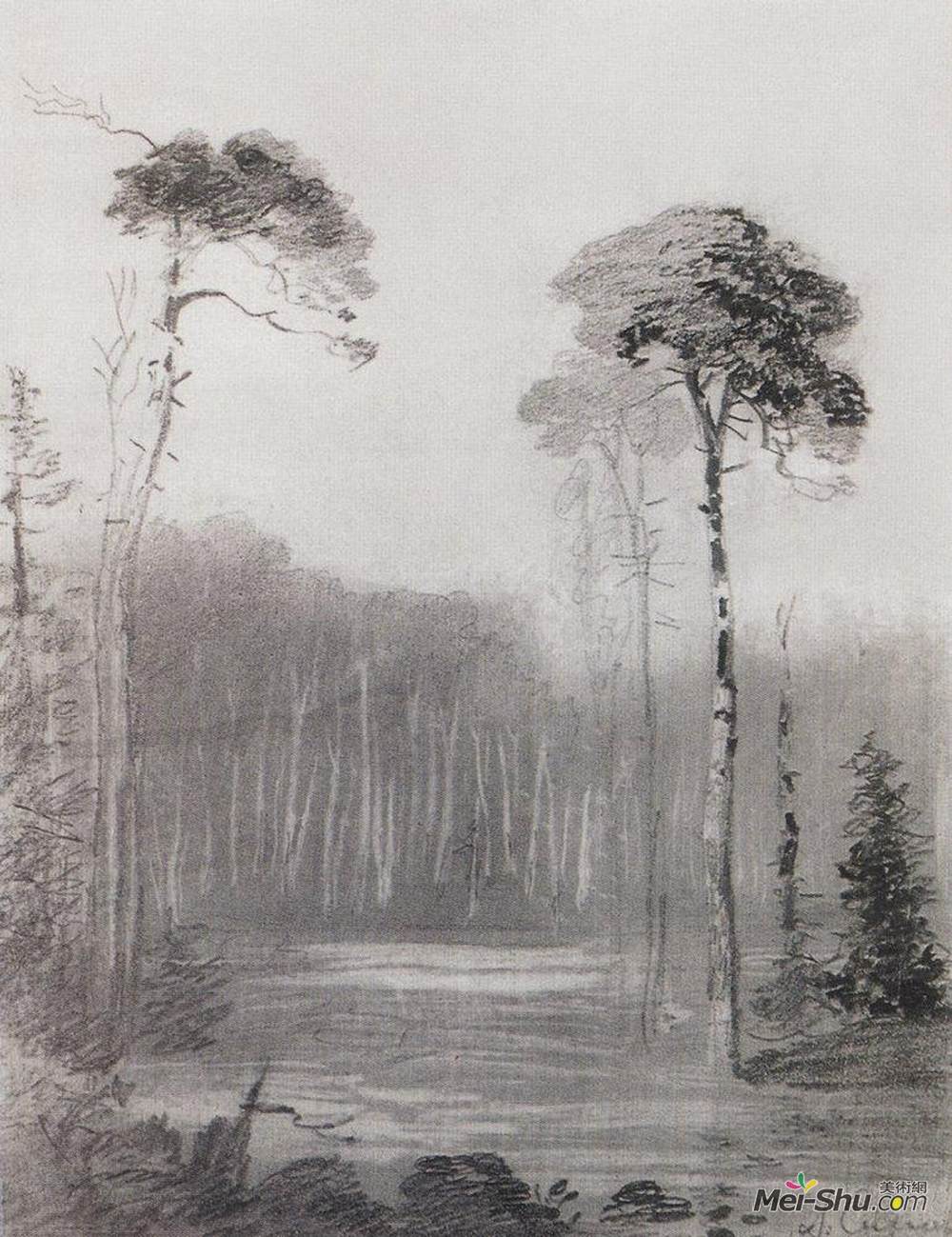阿列克谢·孔德拉季耶维奇·萨伏拉索夫(Aleksey Savrasov)高清作品《景观》