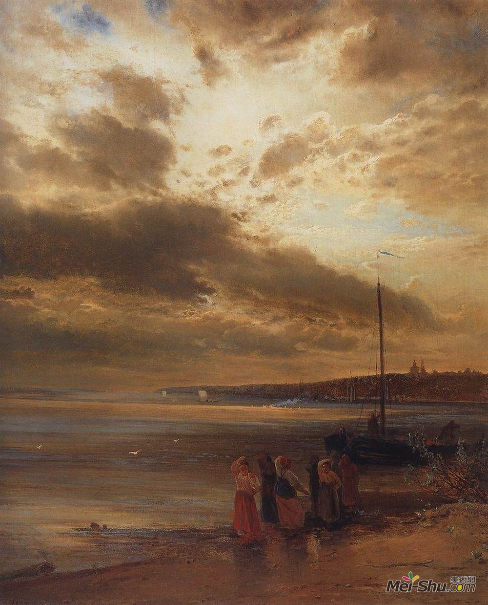 阿列克谢·孔德拉季耶维奇·萨伏拉索夫(Aleksey Savrasov)高清作品《伏尔加》
