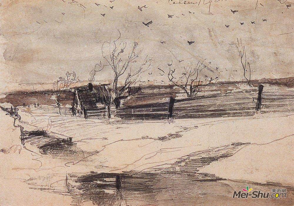 阿列克谢·孔德拉季耶维奇·萨伏拉索夫(Aleksey Savrasov)高清作品《萨维恩斯卡亚斯洛博达》
