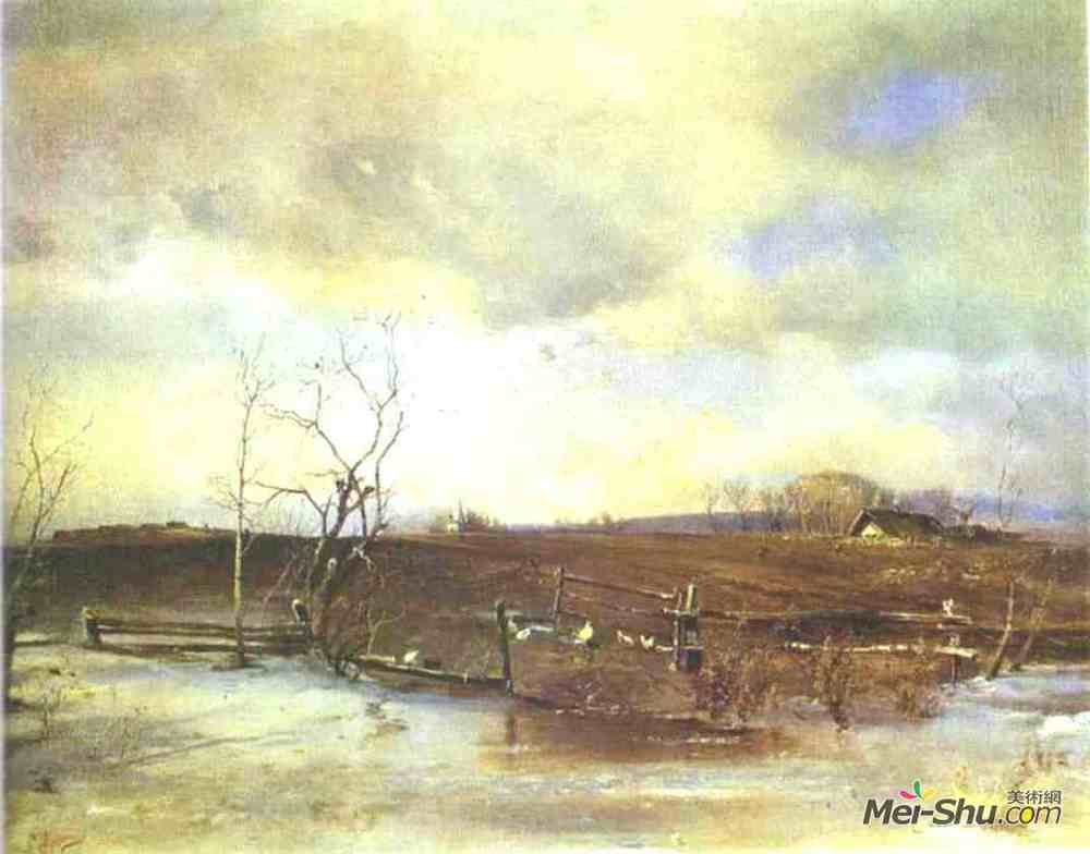 阿列克谢·孔德拉季耶维奇·萨伏拉索夫(Aleksey Savrasov)高清作品《飞跃。厨房花园》