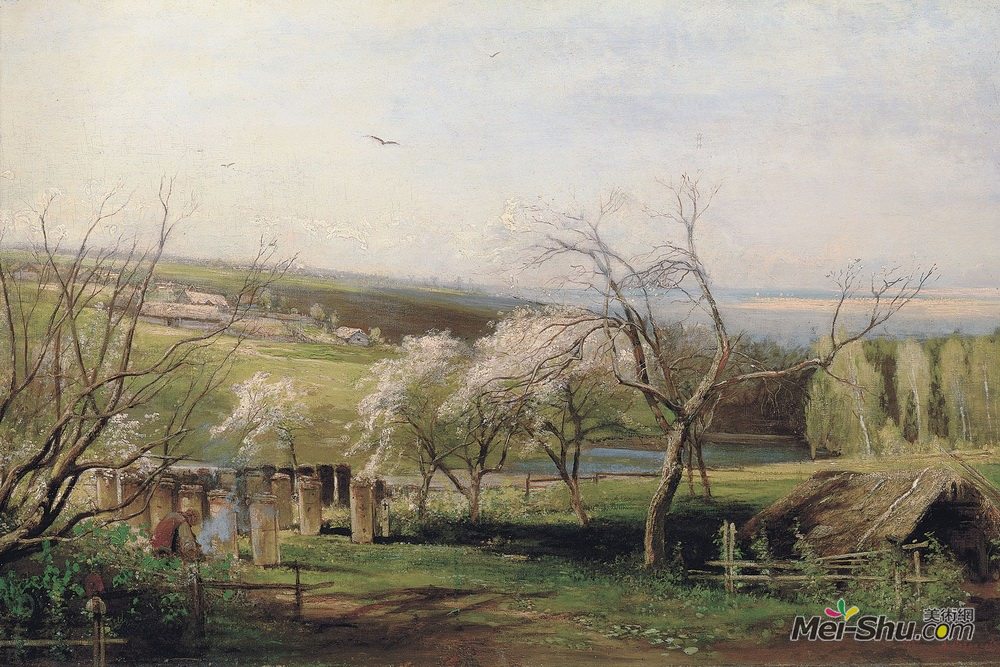 阿列克谢·孔德拉季耶维奇·萨伏拉索夫(Aleksey Savrasov)高清作品《春景》