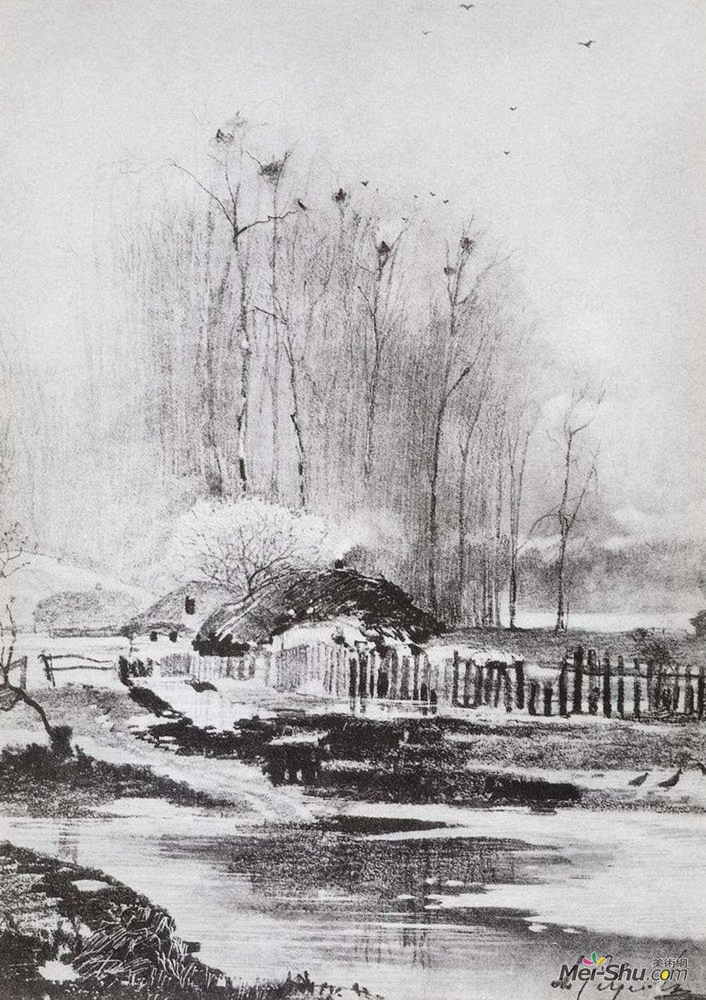 阿列克谢·孔德拉季耶维奇·萨伏拉索夫(Aleksey Savrasov)高清作品《强熔体》
