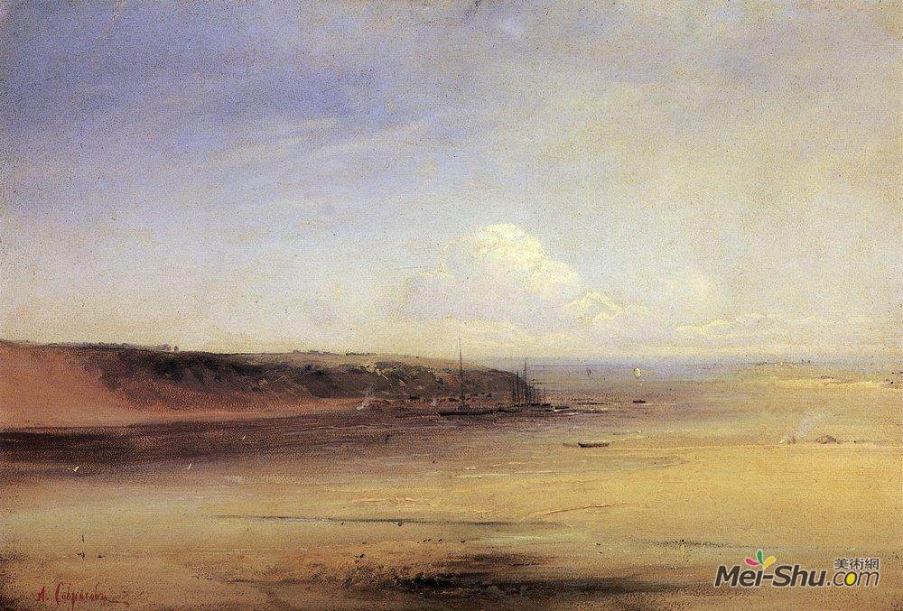 阿列克谢·孔德拉季耶维奇·萨伏拉索夫(Aleksey Savrasov)高清作品《伏尔加》