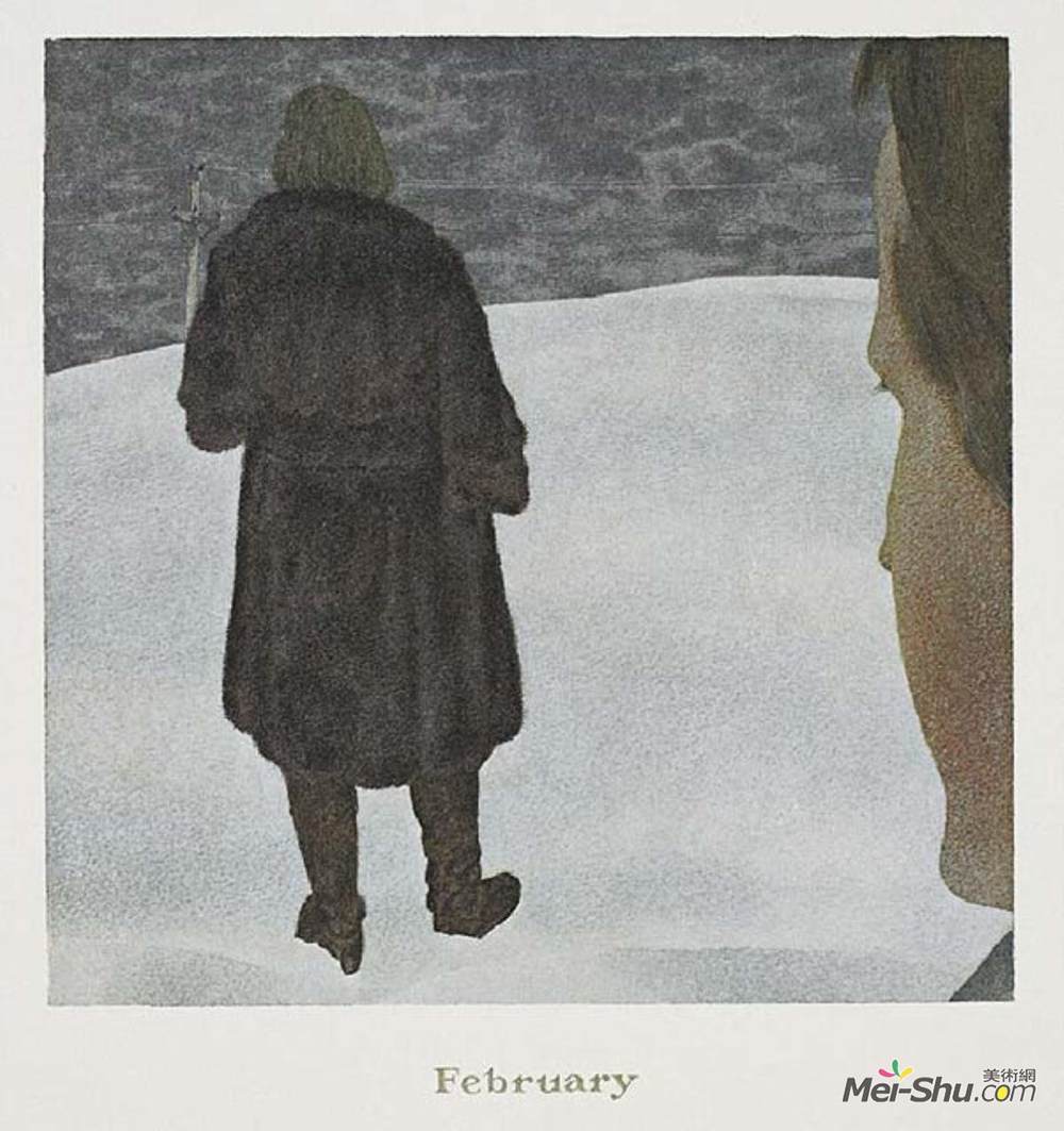 科尔维尔(Alex Colville)高清作品《二月》