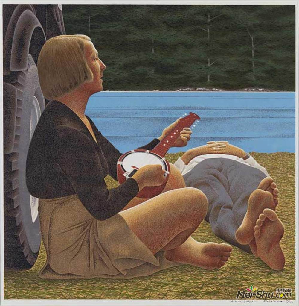 科尔维尔(Alex Colville)高清作品《F&ête champ&être》