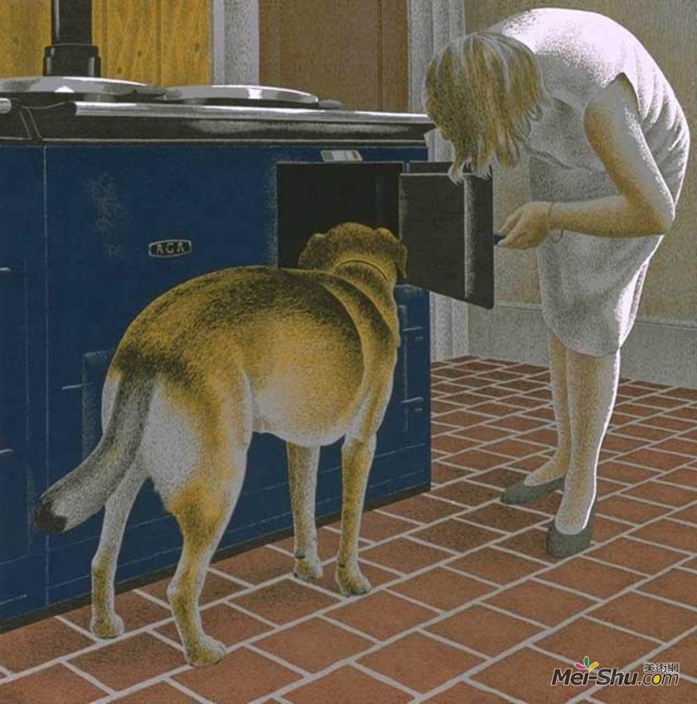 《炉子》科尔维尔(alex colville)高清作品欣赏-世界名画-美术网 mei