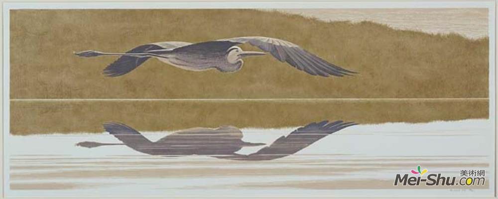 科尔维尔(Alex Colville)高清作品《苍鹭》