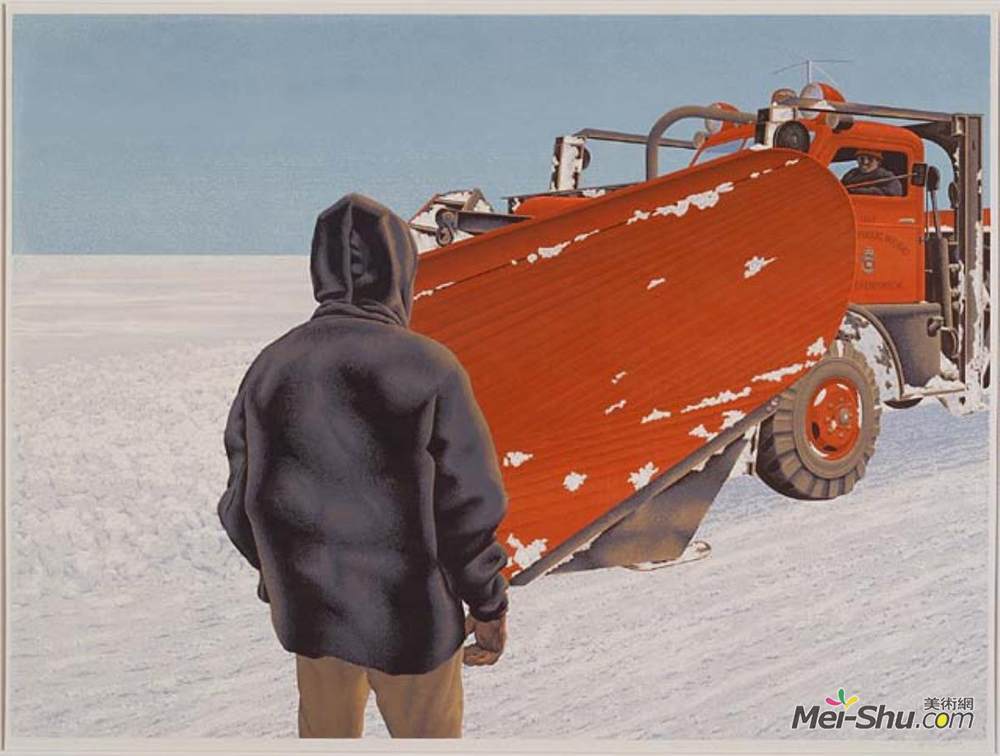 科尔维尔(Alex Colville)高清作品《雪犁》