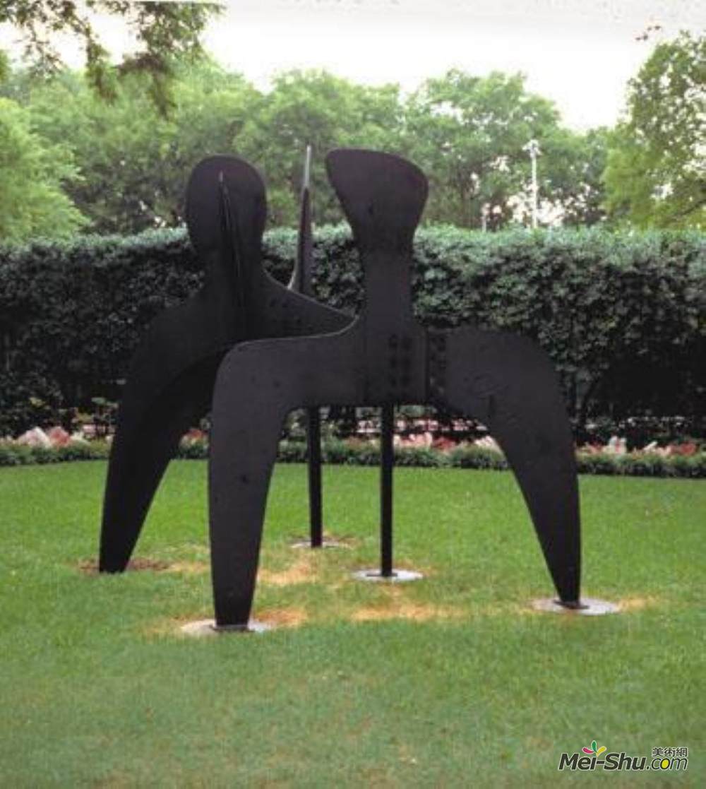 亚历山大·考尔德(Alexander Calder)高清作品《三桩柱》
