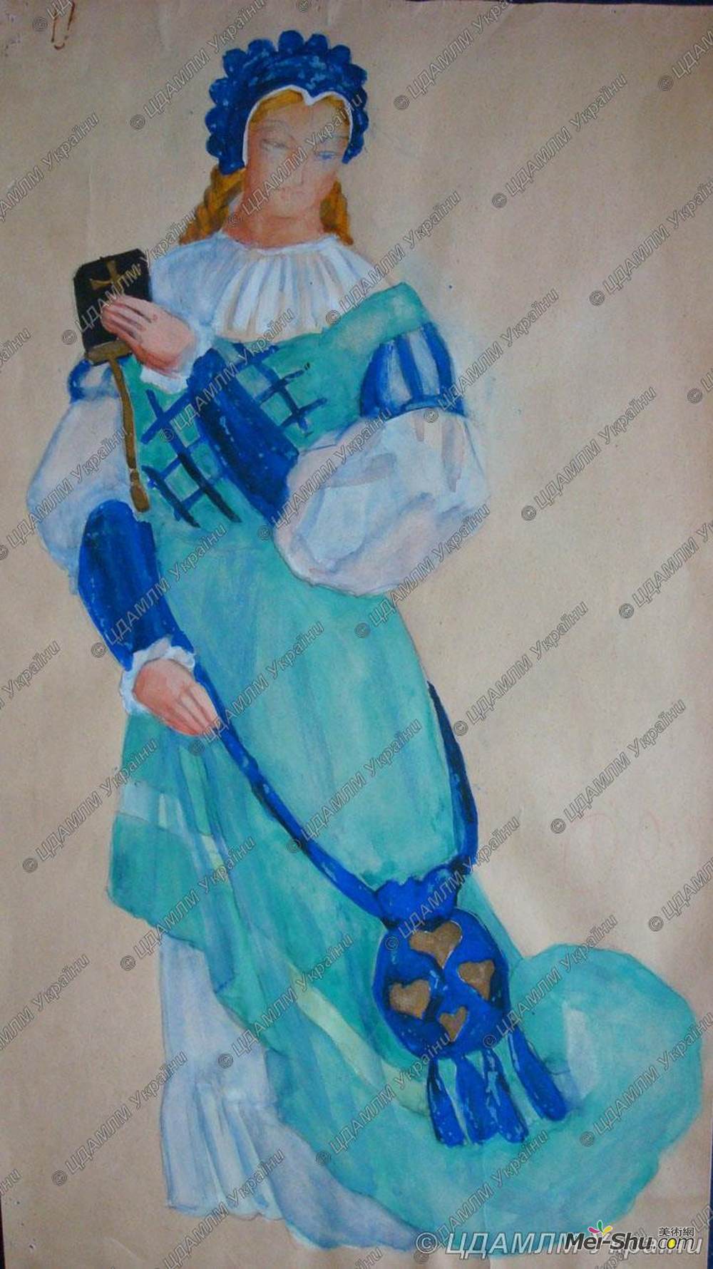 亚历山大·赫沃斯坦科·赫沃斯托夫(Alexander Khvostenko-Khvostov)高清作品《埃尔莎的服装与歌剧《洛亨格林》》