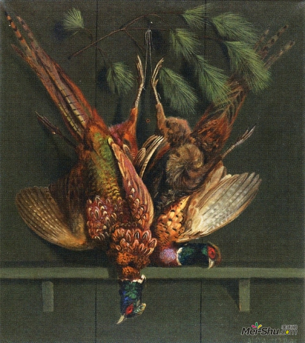 亚历山大·波佩(Alexander Pope)高清作品《吊雉鸡》
