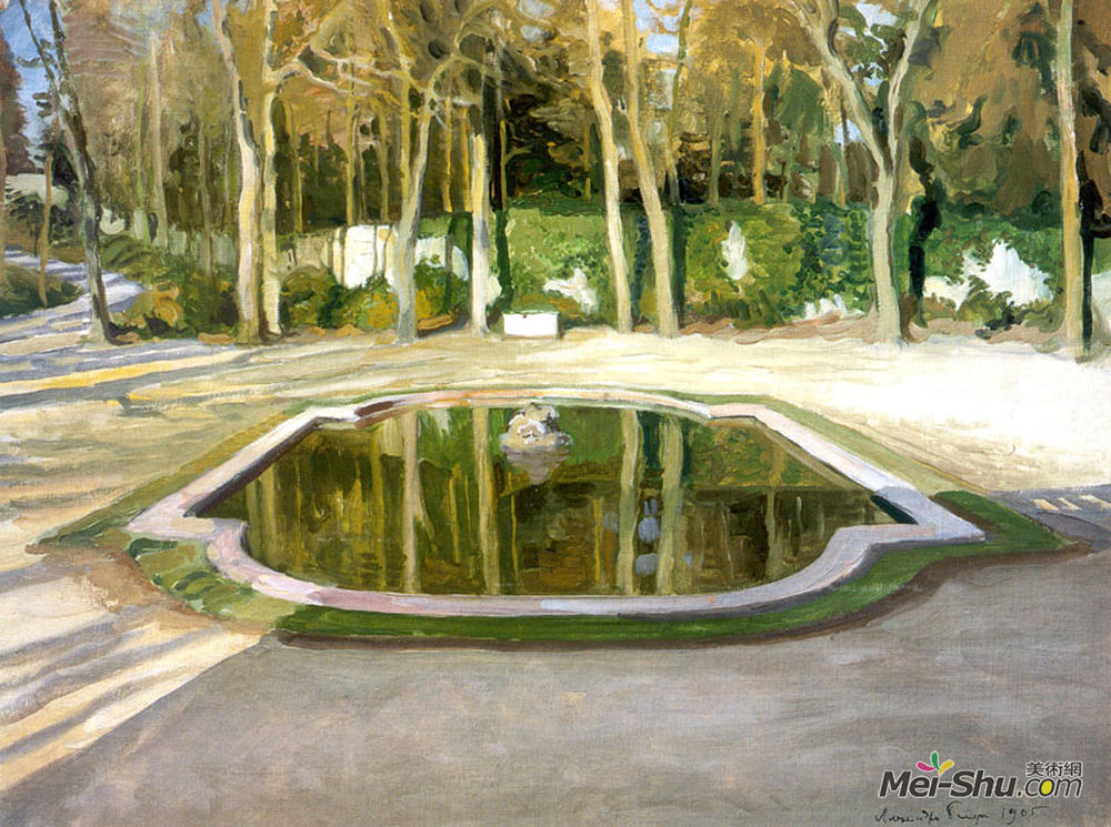 亚历山大·班耐瓦(Alexandre Benois)高清作品《Versailles. "Mirror" at Trianon》