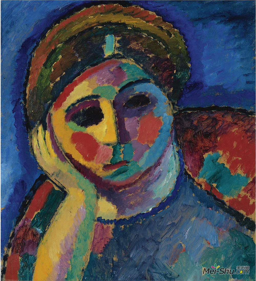 阿历克谢·冯·亚夫伦斯基(Alexej von Jawlensky)高清作品《思想女性》