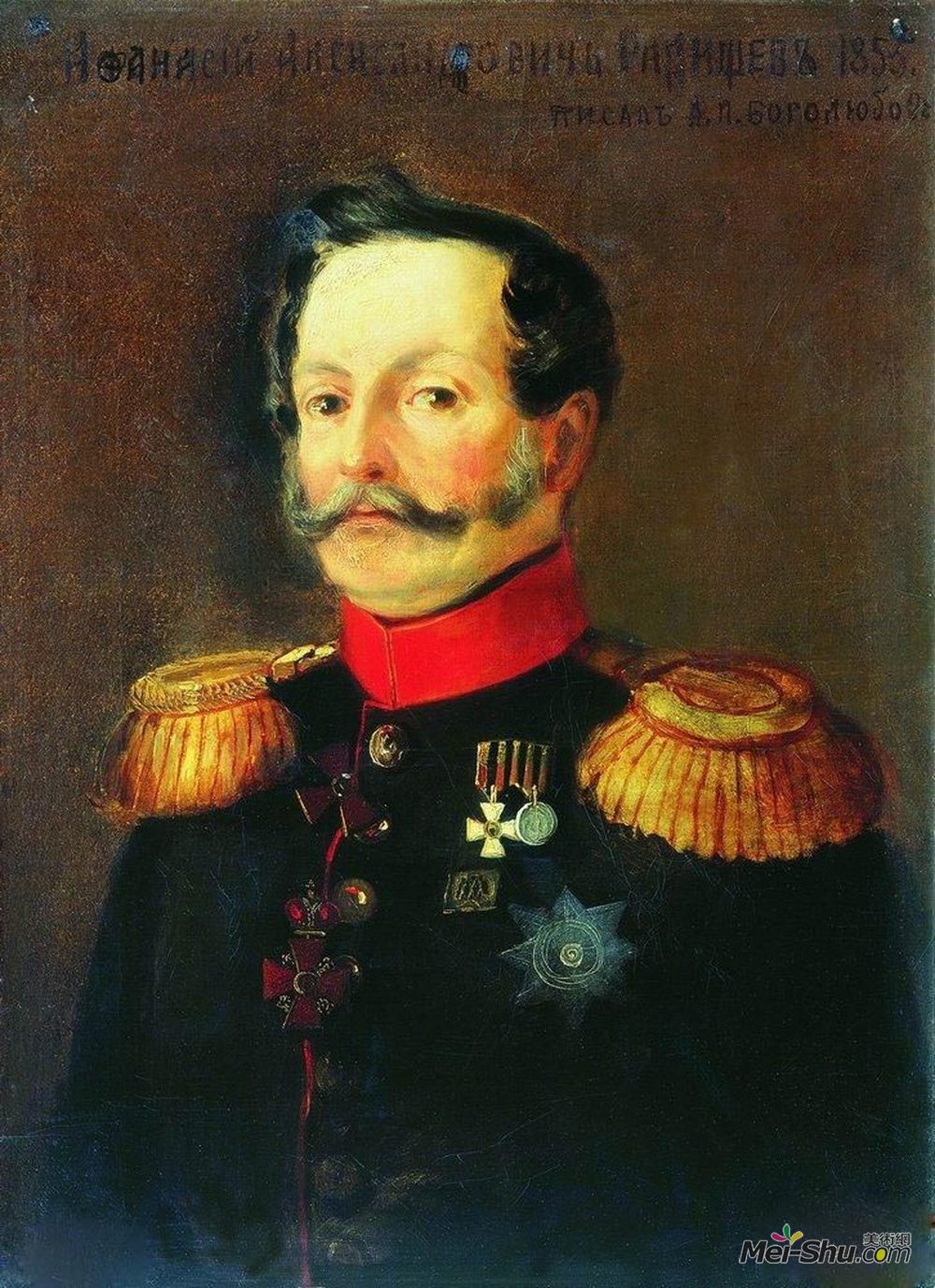 阿列克谢-博古洛波夫(Alexey  Bogolyubov)高清作品《Portrait of A.A. Radischev》