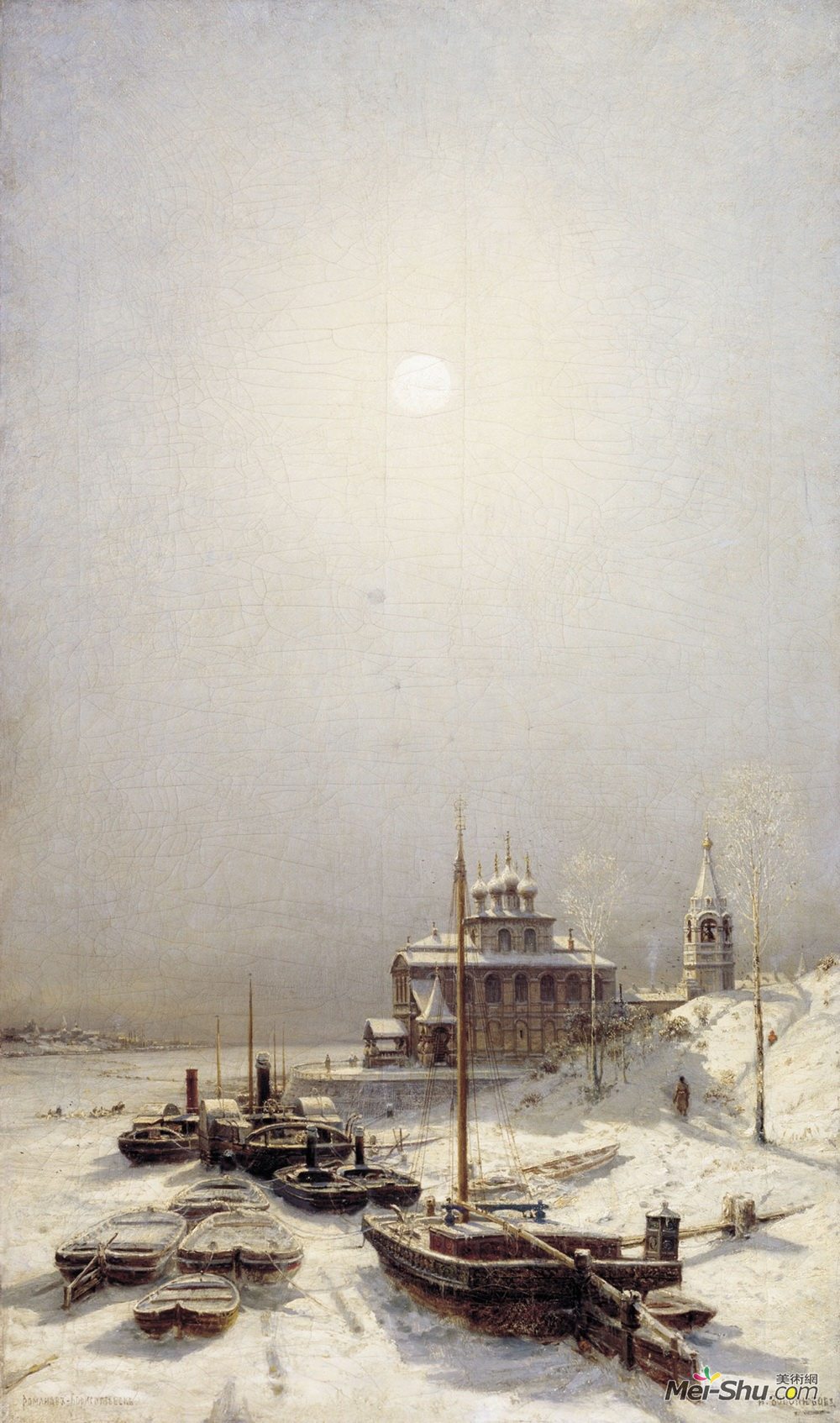 阿列克谢-博古洛波夫(Alexey  Bogolyubov)高清作品《Winter in Borisoglebsk》