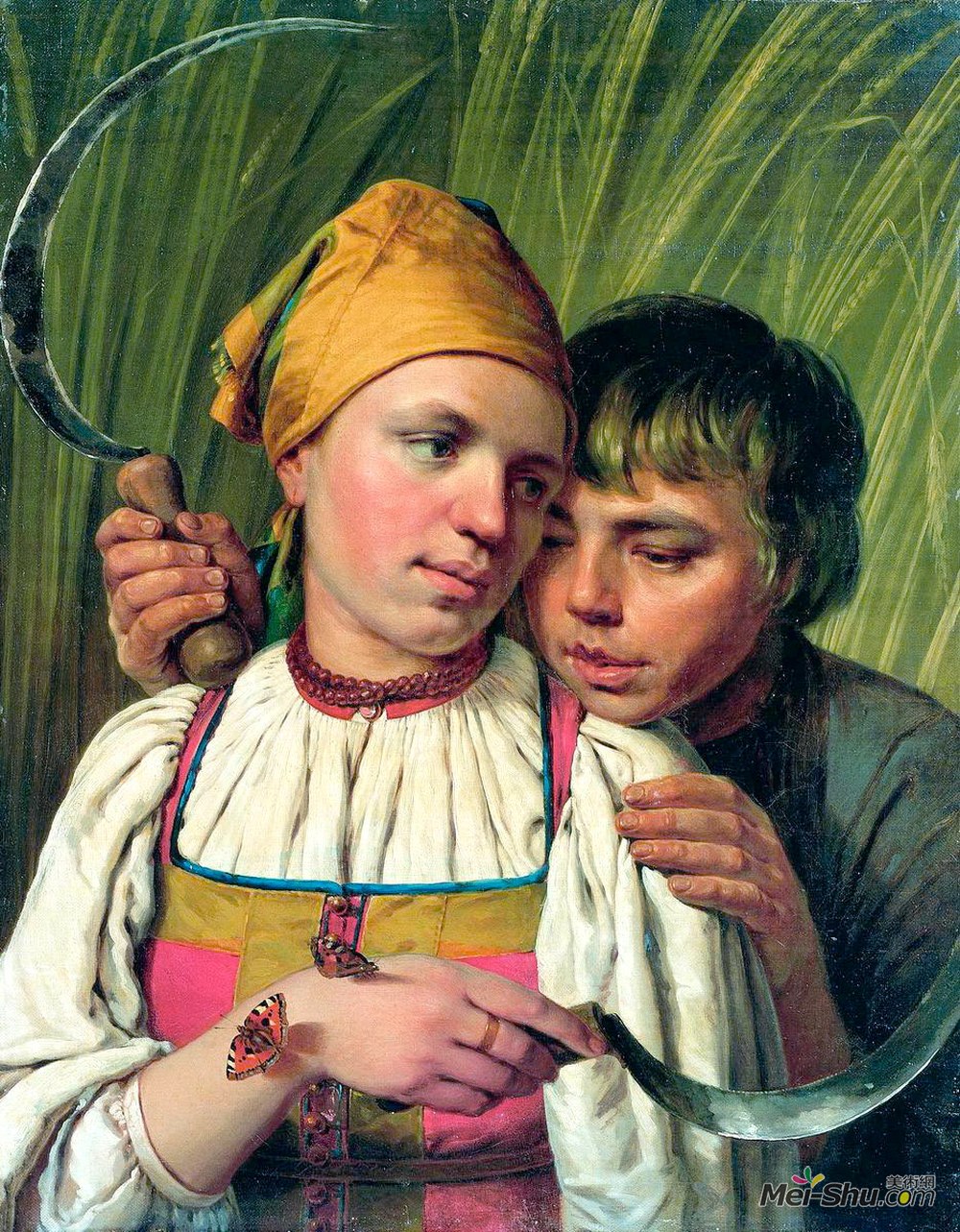 维涅齐昂诺夫(Alexey Venetsianov)高清作品《收割者》