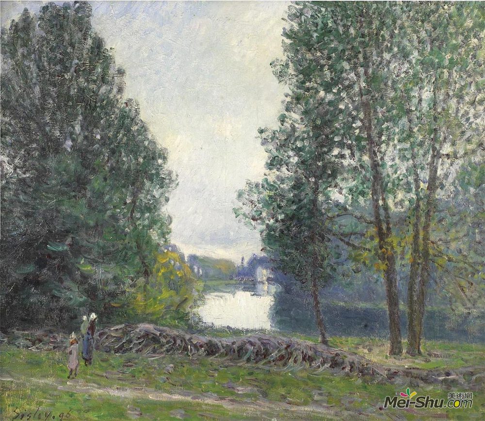 阿尔弗莱德·西斯莱(Alfred Sisley)高清作品《夏天的河流》