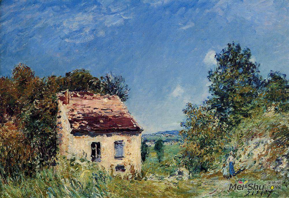 阿尔弗莱德·西斯莱(Alfred Sisley)高清作品《废弃房屋》