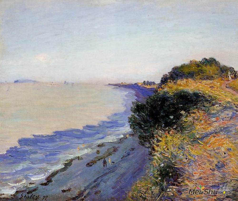 阿尔弗莱德·西斯莱(Alfred Sisley)高清作品《珀纳斯布里斯托尔频道》