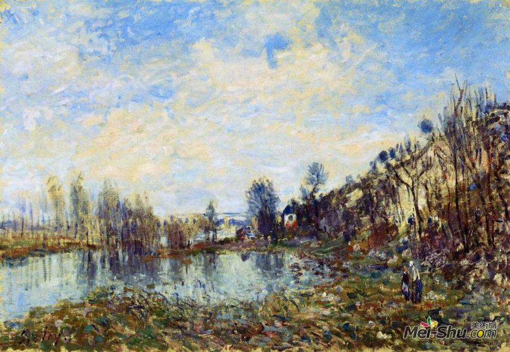 阿尔弗莱德·西斯莱(Alfred Sisley)高清作品《淹水场》