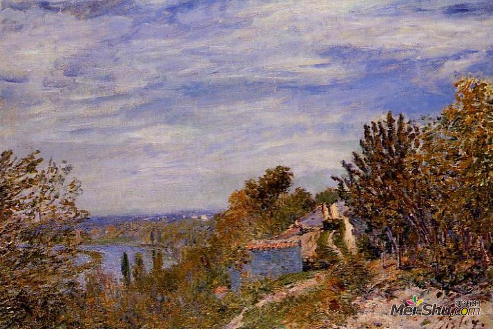 阿尔弗莱德·西斯莱(Alfred Sisley)高清作品《小径在庭院里由》