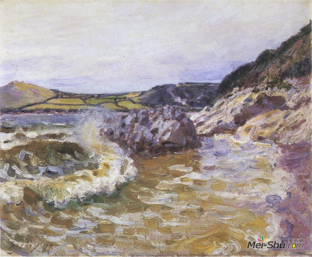 阿尔弗莱德·西斯莱(Alfred Sisley)高清作品《Lady s Cove》