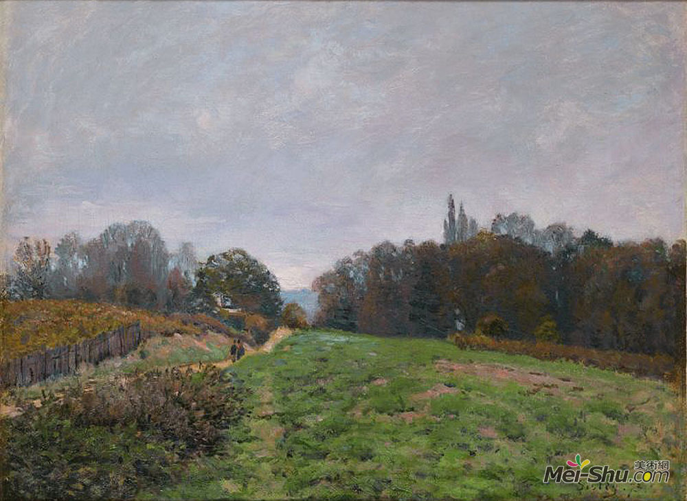 阿尔弗莱德·西斯莱(Alfred Sisley)高清作品《路易威涅斯的风景》