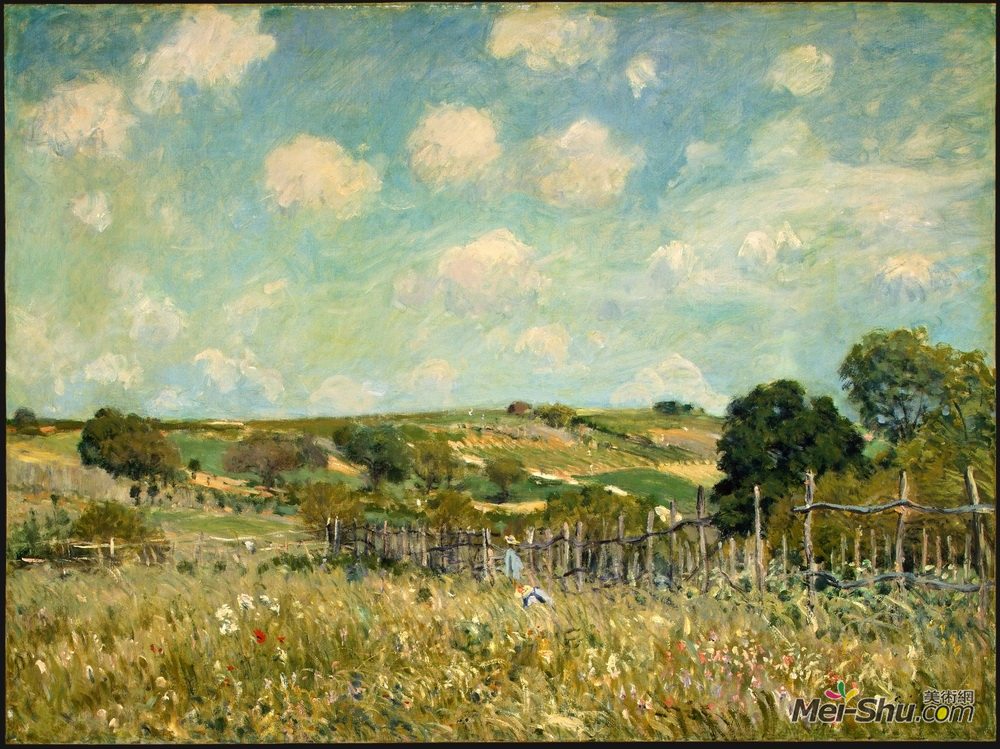 阿尔弗莱德·西斯莱(Alfred Sisley)高清作品《草甸》