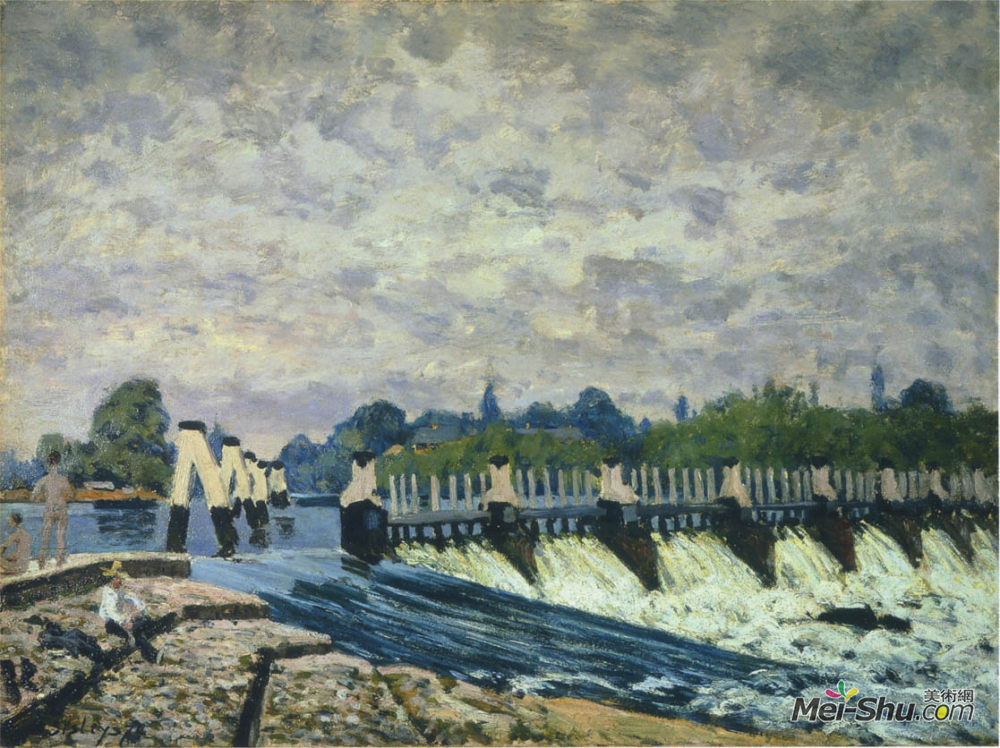 阿尔弗莱德·西斯莱(alfred sisley)高清作品:molesey