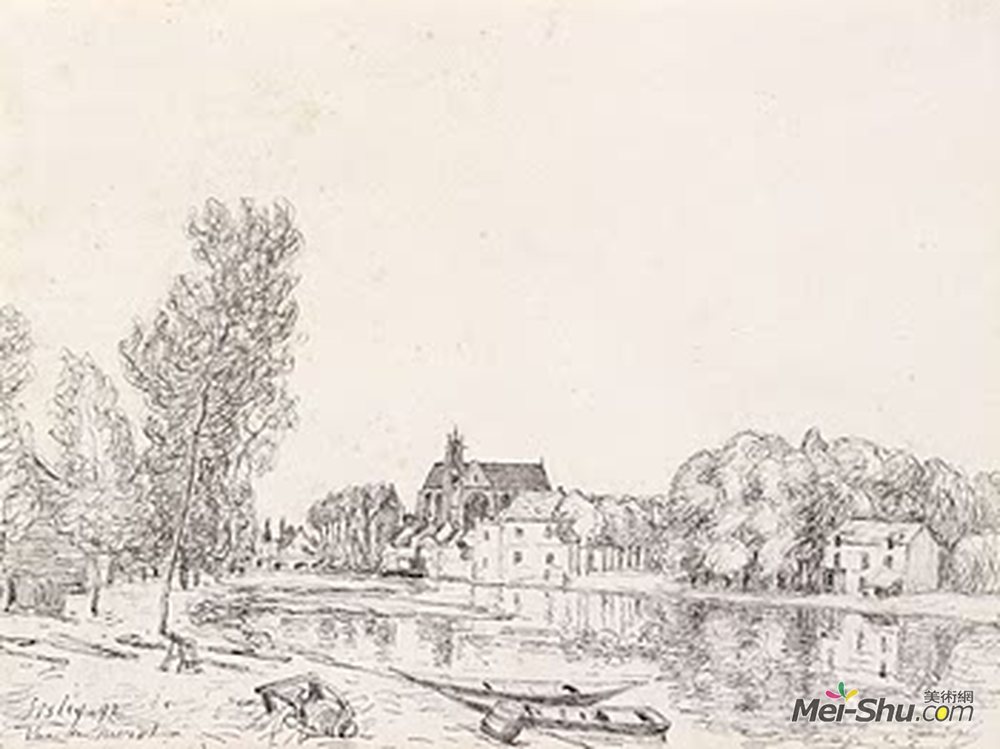 阿尔弗莱德·西斯莱(Alfred Sisley)高清作品《洛伊莫雷特》