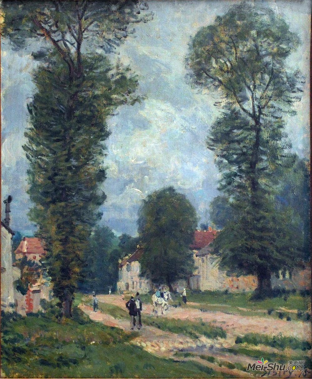 阿尔弗莱德·西斯莱(alfred sisley)高清作品《前往凡尔赛宫的路线》