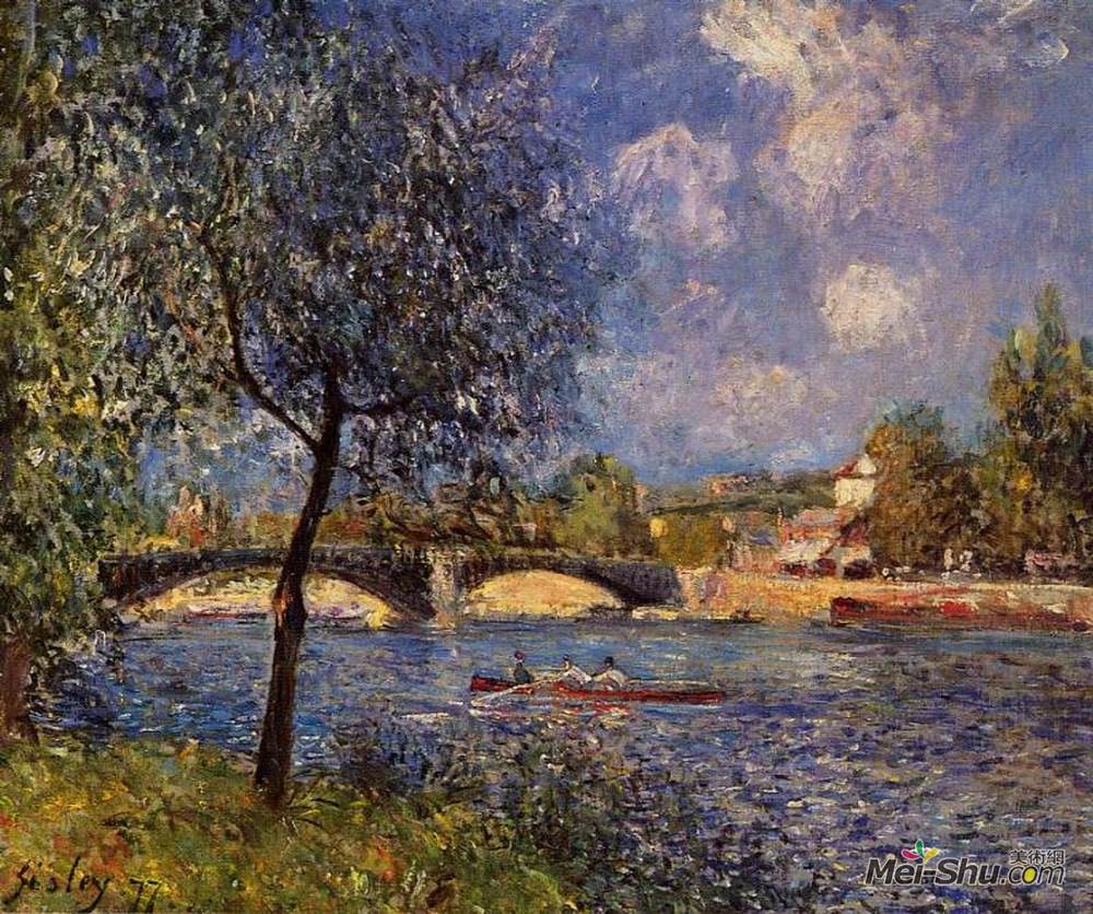 阿尔弗莱德·西斯莱(Alfred Sisley)高清作品《赛艇运动员》