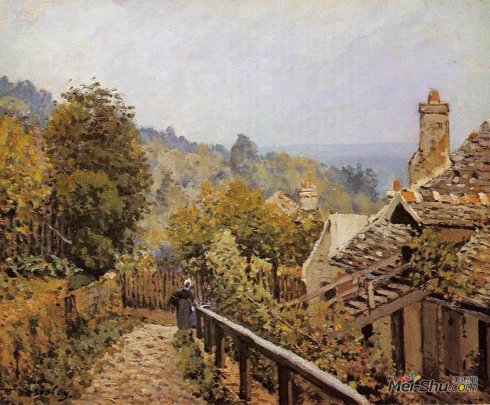 阿尔弗莱德·西斯莱(Alfred Sisley)高清作品《文件路径中，预订》