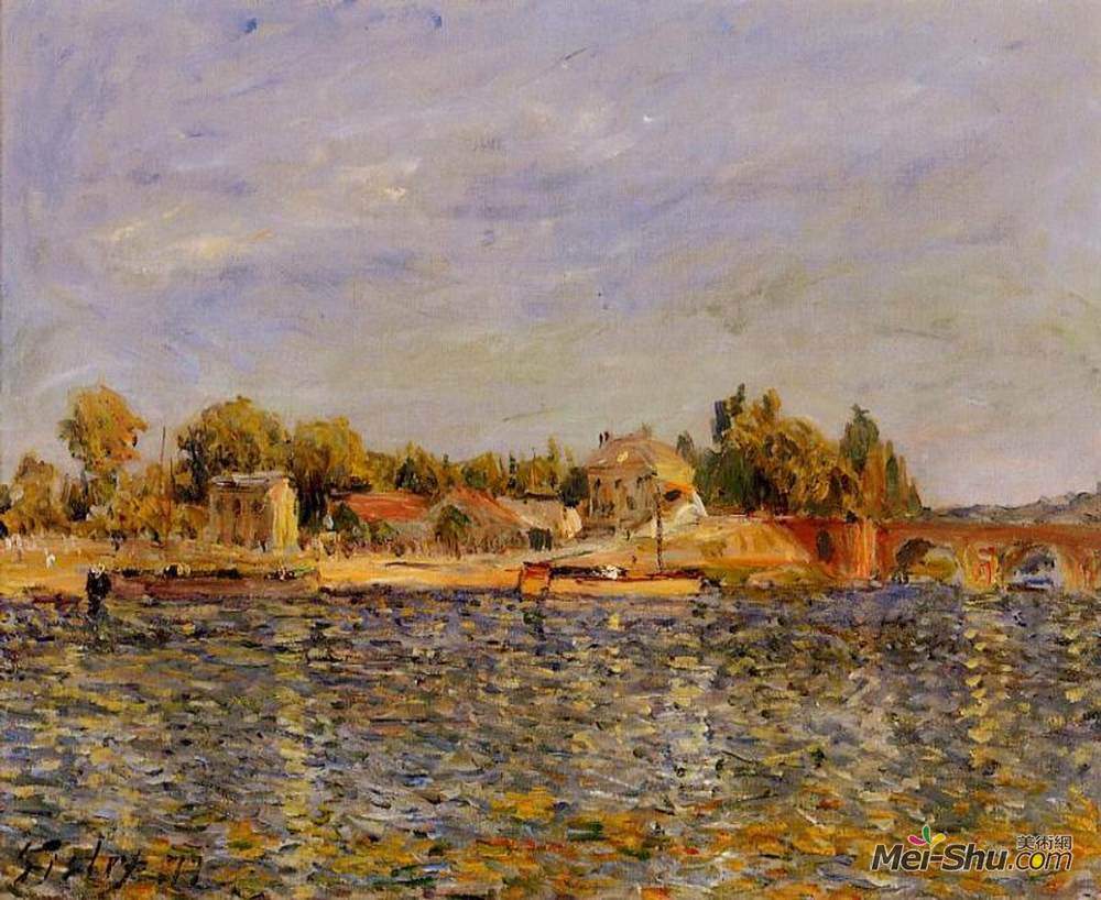 阿尔弗莱德·西斯莱(Alfred Sisley)高清作品《塞维斯桥》