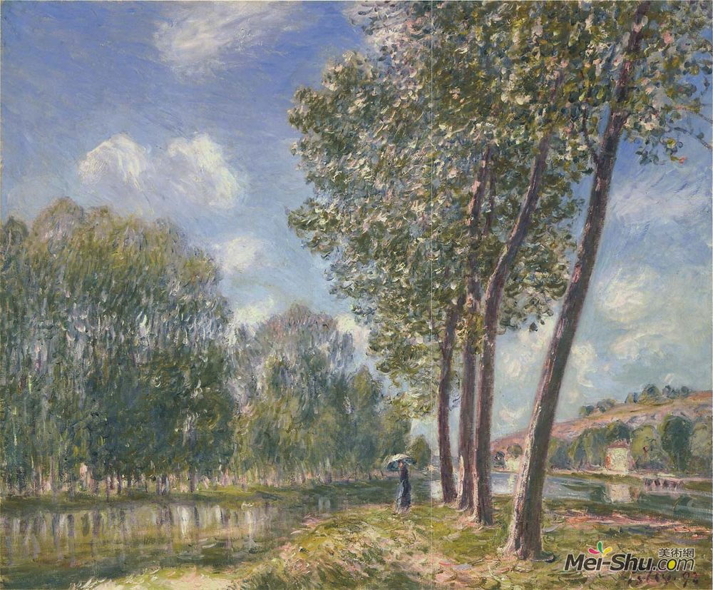 阿尔弗莱德·西斯莱(Alfred Sisley)高清作品《春日的阳光》