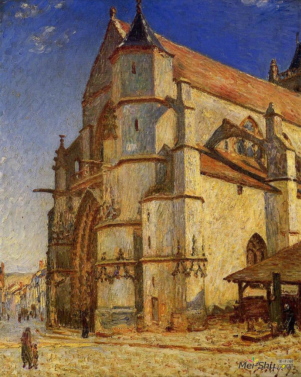 阿尔弗莱德·西斯莱(Alfred Sisley)高清作品《清晨的摩洛教堂》