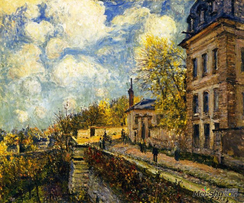 阿尔弗莱德·西斯莱(Alfred Sisley)高清作品《塞弗尔工厂》