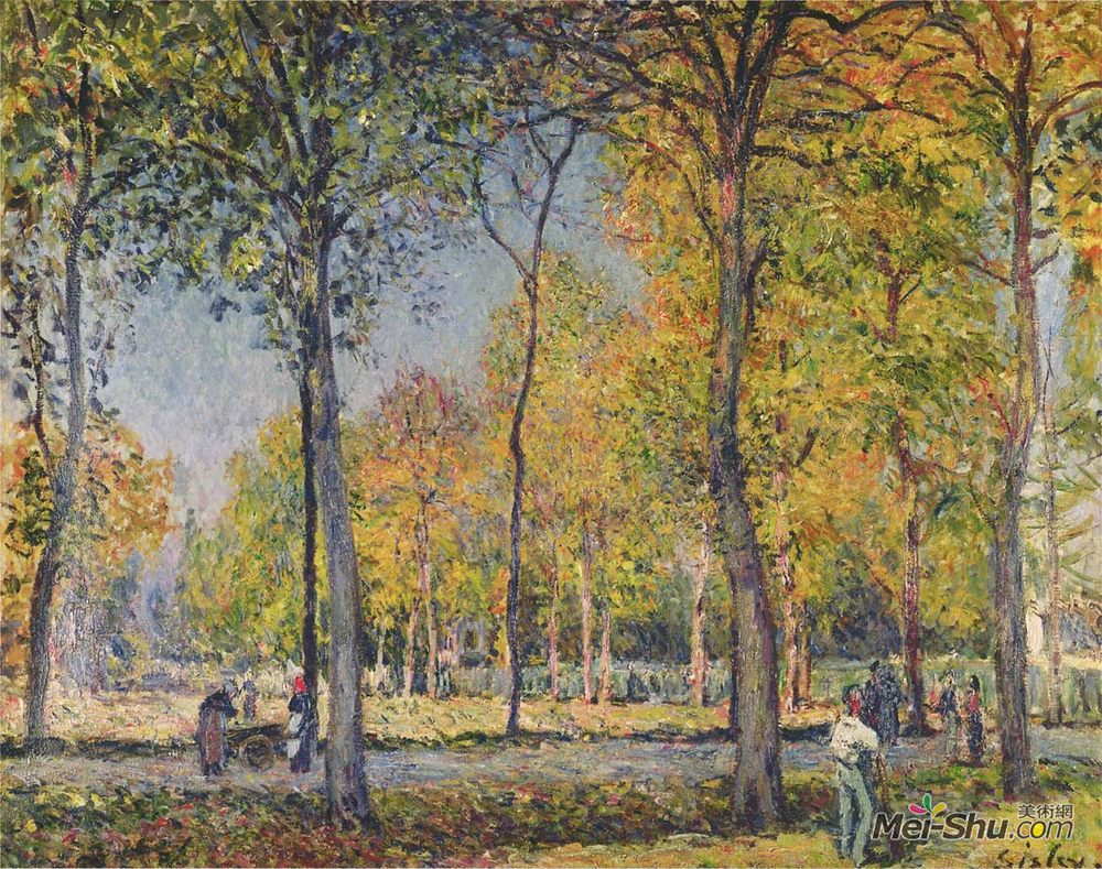 阿尔弗莱德·西斯莱(Alfred Sisley)高清作品《布洛涅森林》